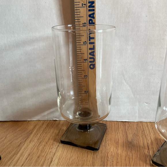 MCM Federal Nordic smokey square bottom drinkware. Set of 3 - Picture 4 of 5